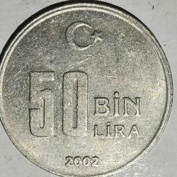 TÜRKİYE  2002     50.000  LİRA