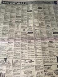 SABAH SARI SAYFALAR SERİ İLANLAR GAZETESİ DOĞUM GÜNÜ HEDİYESİ- 2 EYLÜL 1992-ulutaş Tekstil-alacalı Tekstil-Uğur Tekstil-Aslı Tekstil Örme Sanayi-Erdem triko-güvenal örme-İstanbul Fransız Kültür merkezi-dekor Taj-Özel Şahin Bilge eğitim merkezi-odak dershanesi-Media Markt-Simfer soba-Sürücü kursu-Onur yuva-gözen ön lisans kursu-sigorta-garson-mobilya-kuaför-Çocuk bakım-emlakçı-sağlık-tahsilatçı-şoför-temizlik elemanı-tezgahtar-tornacı-kasap-pastane-muhasebe-Beşiktaş-Beykoz-Alibeyköy-Bağcılar-Bakırköy-Gayrettepe-laleli-Levent-Gaziosmanpaşa-Fatih-Beşiktaş-Fındıkzade-Küçükçekmece-Ortaköy-Florya-Fulya- Üsküdar-Göztepe-Bağlarbaşı-Ataşehir-Yalova-Tuzla-Avcılar-Ulus-Merter-Anadoluhisarı-Tarabya-Sefaköy-yakacık-Suadiye-moda-kazasker-Maltepe-Kartal-Kalamış-Kadıköy-bostancı-akatlar Mecidiyeköy-Kocamustafapaşa-Çamlıca-Koşuyolu-Pendik-Kozyatağı-Ford-Mercedes-Citroen-BMW-Mazda-Kartal-Renault-Opel-Nissan-Mitsubishi-Kartal-Tempra-Doğan-Şahin-