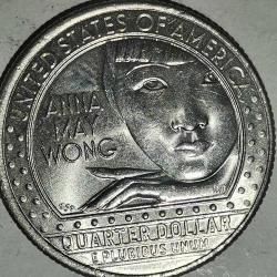 AMERİKA 2022 D  25 CENT ÇEYREK DOLAR   HATIRA  Amerikan Kadınları - Anna May Wong
