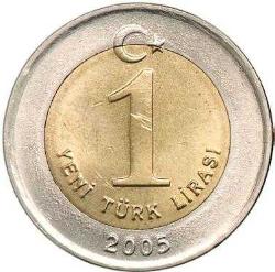 Türkiye Cumhuriyet 2005 Yılı 1 Yeni Türk Lirası  ( 8380)