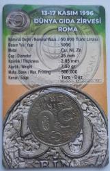 1996 Fao Dünya Gıda Zirvesi Roma 50000 Lira..