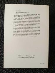 RESSAM HAKKI İNAN 1987 KASTAMONUDA HASAT  KONULU TEBRİK KARTI. ISLAK İMZALI.