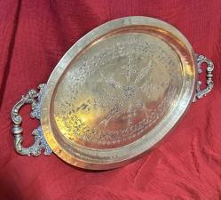 PİRİNÇ TEPSİ KALEM İŞÇİLİKLİ