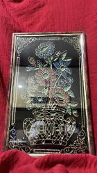 ÇERÇEVE TABLO KUMAŞ ÜZERİ SİMLİ EL İŞÇİLİĞİ