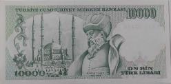 7.EMİSYON 4.TERTİP 10.000 ON BİN TÜRK LİRASI K49050746 SERİ NOLU ORİJİNAL KAĞIT PARA ÇİL NADİR