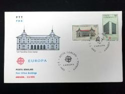 1990 Europa CEPT Posta Binaları İlk Gün Zarfı FDC