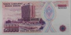 7.EMİSYON 1.TERTİP 20.000 YİRMİ BİN TÜRK LİRASI C59804692 SERİ NOLU ORİJİNAL KAĞIT PARA ÇİLALTI NADİR