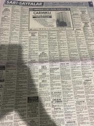 SABAH SARI SAYFALAR SERİ İLANLAR GAZETESİ DOĞUM GÜNÜ HEDİYESİ- 10 TEMMUZ 1992-selvi Tekstil Sanayi-palet limited Şirketi-elma kent villaları-Demircioğlu inşaat-Emin otomotiv-Çetaş otomotiv-ruşen ticaret-kuran otomotiv-Kawasaki-Yavuz oto-Ortaköy otomotiv-en kar A-EA oto-Pamukbank konut destek kredisi-Çarmıklı Yapı-Seren ahşap-lider bilgisayar-Cengiz ticaret- elber AŞ-çapa Sürücü kursu-akademik bilimler merkezi dershanesi-sigorta-garson-mobilya-kuaför-Çocuk bakım-emlakçı-sağlık-tahsilatçı-şoför-temizlik elemanı-tezgahtar-tornacı-kasap-pastane-muhasebe-Beşiktaş-Beykoz-Alibeyköy-Bağcılar-Bakırköy-Gayrettepe-laleli-Levent-Gaziosmanpaşa-Fatih-Beşiktaş-Fındıkzade-Küçükçekmece-Ortaköy-Florya-Fulya- Üsküdar-Göztepe-Bağlarbaşı-Ataşehir-Yalova-Tuzla-Avcılar-Ulus-Merter-Anadoluhisarı-Tarabya-Sefaköy-yakacık-Suadiye-moda-kazasker-Maltepe-Kartal-Kalamış-Kadıköy-bostancı-akatlar Mecidiyeköy-Kocamustafapaşa-Çamlıca-Koşuyolu-Pendik-Kozyatağı-Ford-Mercedes-Citroen-BMW-Mazda-Kartal