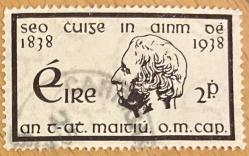 1938.SEO CUIJE KLASİK .İRLANDA TEK PUL  DAMGALı