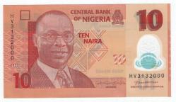 Nijerya 2022 Yılı 10 Naira ÇİL (Polimer)