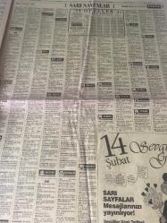 SABAH SARI SAYFALAR SERİ İLANLAR GAZETESİ DOĞUM GÜNÜ HEDİYESİ- 3 ŞUBAT 1998-Dilko english-Sarar-abana elektronik-Medi grup-sense tekstil-ulusal klima-modernteks-telephoneshop-İstanbul telekom-Gökçe motorlu araçlar-afrodit aş-gedik motorlu araçlar-sigorta-garson-mobilya-kuaför-Çocuk bakım-emlakçı-sağlık-tahsilatçı-şoför-temizlik elemanı-tezgahtar-tornacı-kasap-pastane-muhasebe-Beşiktaş-Beykoz-Alibeyköy-Bağcılar-Bakırköy-Gayrettepe-laleli-Levent-Gaziosmanpaşa-Fatih-Beşiktaş-Fındıkzade-Küçükçekmece-Ortaköy-Florya-Fulya- Üsküdar-Göztepe-Bağlarbaşı-Ataşehir-Yalova-Tuzla-Avcılar-Ulus-Merter-Anadoluhisarı-Tarabya-Sefaköy-yakacık-Suadiye-moda-kazasker-Maltepe-Kartal-Kalamış-Kadıköy-bostancı-akatlar Mecidiyeköy-Kocamustafapaşa-Çamlıca-Koşuyolu-Pendik-Kozyatağı-Ford-Mercedes-Citroen-BMW