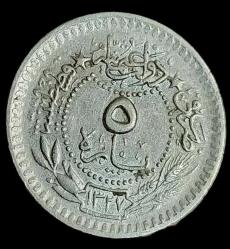 Mehmet Reşat 1327/3 5 Para
