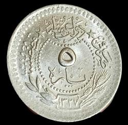 Mehmet Reşat 1327/3 5 Para