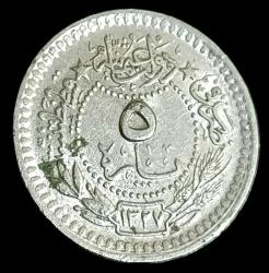 Mehmet Reşat 1327/4 5 Para