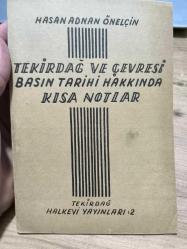 tekirdağ ve çevresi basın tarihi hakkında kısa notlar (İMZALI)