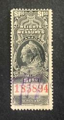 LOT.20 » Kanada 1897 Kralice Victoria- 1.5 Dolarlık fiskal- nadir