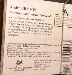 radio france andre breton  kaset (kasetçalarda denenmiştir) andre breton ile radyo söyleşisi  (fra)