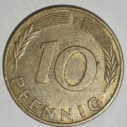 ALMANYA 1976 D     10 PFENNIG