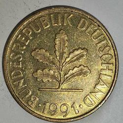 ALMANYA 1991 F     10 PFENNIG