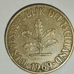 ALMANYA 1969 F     10 PFENNIG
