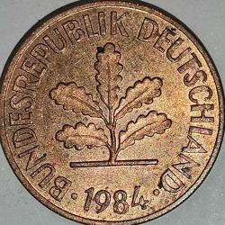 ALMANYA 1984 G    2 PFENNIG