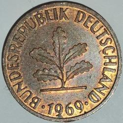 ALMANYA 1969 F    1  PFENNIG