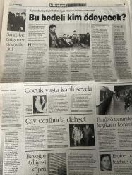 HÜRRİYET İSTANBUL GAZETESİ DOĞUM GÜNÜ GAZETESİ- 22 OCAK 1999-Tuğrul Şavkay-radyasyona maruz kalan Ilgaz ailesinden 12 kişi on gündür karantinada-Gülşah‘da radyasyon kurbanı-Gülden Aydın-yaşayan Karagöz ustalarından en tanınmışlarından tacettin diker-Ayşen gür-Necla Bayraktar-Branter-doğal gaz okulu-Fuat Şengül-nokta Hipermarketleri-Demirhan Hararlı-Güntan mavigözlü-Maslak polcenter-cem Özer-lale Mansur-Hande ateisti-Çay ocağında dehşet-Gökhan karakaş-eroine bir kurban daha-Beyoğlu adliyesi köprü altına taşınıyor-bu bedeli kim ödeyecek-komik ceza-bir Külkedisi masalı-sen hiç ateş böceği gördün mü-Peterpan-herkesin bildiği Sırlar-Demet Akba-Yılmaz Erdoğan-Behzat ve Süheyl Uygur tiyatrosu-Ata Demirer-brad pitt-Anthony Hopkıns-Jackıe Chan-Chrıs Tucker-nejat Uygur-gönül Ülkü-Gazanfer Özcan-berran Sözer-Alp Ulagay-yar bana bir eğlence-Refik meyhanesi-Sibel can’a bayram zehir oldu-iki kuşak bir arada-hüner Çoşkuner-Erol Büyükburç-fazilet partili Kartal belediye başkanı Mehmet Sekmen-dyp‘nin