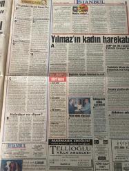 HÜRRİYET İSTANBUL GAZETESİ DOĞUM GÜNÜ GAZETESİ- 7 TEMMUZ 1993-ANAP Genel başkanı Mesut Yılmaz-Tansu Çiller-Vehbi Koç’un kızı Sevgi gönül-Türkez Telli-avukat Lale Çandar-Serpil Çarmıklı-Eminönü Sözen‘den mal istiyor-ormanlar gözaltına alınıyor-Halit Çapın-Kamil doğru-Nazmi Duran-Sabri Akkaya-Hasan Şen-ahlaksız adam-yeğeninin karısını zorla kaçırdı-Veysi Şahin-rahim bebek artık özgün-tellioğlu villa arsaları-Otoyoldan tepeden tırnağa kontrol-Robert Redford-Demı Moore-Woody Harrelson-muazzez abacı-Yıldırım Çavlı-Sevgi Gönül-Mesut Yılmaz’ın kadın harekati-Le Maison Masaj-özel Gökdil okullar grubu-Hilton Convention Center-deniz inşaat sayfa sayısı dört