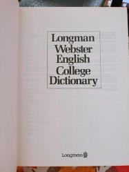 LONGMAN WEBSTER ENGLISH COLLEGE DICTIONARY.
