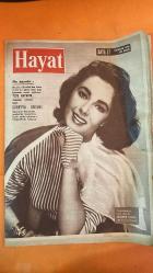HAYAT HAFTALIK HABER MECMUA, DERGİSİ - ORTA SAYFA POSTER: BİRİNCİ BÜYÜK MİLLET MECLİSİ C.Esad Auseven CELAL ESAD ARSEVEN'IN BIR YAGLIBOYA TABLOSUNDAN - SAYI: 17 24 NİSAN 1959 SIRA NO: 133 ŞARLO – MAURICE CHEVALIER – SÜREYYA – ORSINI – ELIZABETH TAYLOR – HALİDE EDİP ADIVAR – ADNAN MENDERES – SALAHADDİN ARBEL – DAVID BLAIR – PETER CLEGG – FİKRET OTYAM – SADI ATİKKAN – EKREM APAYDIN – HİKMET FERİDUN ES – SEMİHA ES – ŞEVKET RADO – HİKMET ANDAÇ – İBRAHİM ÇAMLI ŞARLO’DAN GENÇ KALMANIN SIRRI: “İŞTE HAYATIM” – SÜREYYA VE ORSINI MACERASI – ELIZABETH TAYLOR’UN YENİ HÜVİYETİ VE AŞKI – HALİDE EDİP’İN MİLLİ MÜCADELE HATIRALARI – ESKİŞEHİR’DEN ÇEHRELER VE PROFESÖRLER – AYDINLILARIN HİLTON’DA EFE GECESİ – HOLLANDA’DA ÇİÇEK BAYRAMI VE TÜRK ELÇİSİ – BELÇİKA KONGOSUNDA AVRUPALI GÜZELLER – BAŞKALARININ HAYATINA ÖZENME ÜZERİNE SOHBET – AKŞEHİR YUNAK’TA BİR AV HİKÂYESİ – ST. GERMAIN’DE NATO KÖYÜ VE TÜRK AİLELERİ – DÜNYANIN EN GARİP KÖYÜ – NATO BİNGO GECELERİ -  EKSİKSİZ TAM TAKIM 48 SAYFA