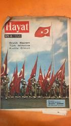 HAYAT HAFTALIK HABER MECMUA, DERGİSİ - ORTA SAYFA POSTER: Taksim Cumhuriyet Abidesi FOTOGRAF KERIM ALP - SAYI: 45 31 EKİM 1963 SIRA NO: 349 MUSTAFA KEMAL ATATÜRK – HASAN RIZA SOYAK – KEMALETTİN SAMİ PAŞA – HALİT PAŞA – ALİ FUAT PAŞA – KÂZIM PAŞA – İSMET PAŞA – FETHİ BEY – FUAT BEY – RÜŞEN EŞREF BEY – SEYİT BEY – TAMER GÜVENÇ – ŞEVKET RADO CUMHURİYETİN İLAN KARARI: ATATÜRK’ÜN ÇANKAYA’DAKİ TARİHİ YEMEĞİ VE KANUN MÜSVEDDESİ – SEYİT BEY’İN HUKUKİ DEĞERLENDİRMESİ – 29 EKİM 1923’TE CUMHURİYETİN İLANI VE TOPLARIN PATLAMASI – ATATÜRK’ÜN GENÇLİĞE HİTABESİ – CUMHURİYETİN 40. YILINDA TÜRKİYE’NİN DEMOKRASİ VE İNSAN HAKLARI VURGUSU – ŞEVKET RADO’DAN CUMHURİYETİN TARİHSEL DEĞERİ ÜZERİNE SOHBET -  MUSTAFA KEMAL ATATÜRK – FALİH RIFKI ATAY – HULUSİ BEY – HASAN RIZA SOYAK – KEMALETTİN SAMİ PAŞA – HALİT PAŞA – ALİ FUAT PAŞA – KÂZIM PAŞA – İSMET PAŞA – FETHİ BEY – FUAT BEY – RÜŞEN EŞREF BEY – SEYİT BEY – DR. NİHAT REŞAT BELGER – DR. NEŞET ÖMER – TAMER GÜVENÇ ATATÜRK’ÜN SON C -  EKSİKSİZ TAM TAKIM 48 SAYFA