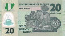 NİJERYA 20 Naira, 2021 ÇİL Polimer