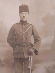 Subay Fotoğrafı. Yarbay Zeki Gürler Fotoğrafı.  Çanakkale Savaşı Subay Fotoğrafı. Foto Resna İstanbul.