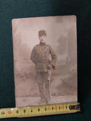 Subay Fotoğrafı. Yarbay Zeki Gürler Fotoğrafı.  Çanakkale Savaşı Subay Fotoğrafı. Foto Resna İstanbul.