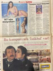HÜRRİYET GAZETESİ DOĞUM GÜNÜ HEDİYESİ -2 MART 1997-Zeynep Uludağ-Ayşe Arman-Ertuğrul Bağcıoğlu-Nalan Türkeli-Leyla İpekçi-Serdar Turgut-Ayşe Özek Karasu-Edwin Bustillos-Ndykoro Amhohi-Albene Simenova-Bill Ballantine-Nilhan Sesalan-Cengiz Yüzsever-Zeynep Güven-Gülden Aydın-Tufan Türenç-Uğur Cebeci-Oral Kargılı-Faik Kaptan-Tolga Özbek-Hulki Cevizoğlu-Gazeteci Yasemin Dalkılıç  Ben Zeynep Uludağ üzgünüm-Karpuzdan çok kitabı satıyor-Uygun bir çift misiniz-Tiyatronun sevgili namazı-Yalnız Savaşçı-Ucuz Roman-Yazlık Saklambaç-Savaşçı Prenses-Koç’un anısına-Meltem Cumbul Show-Sonuçsuz tartışma-Peki çocuklar ne olacak-Doğa savaşçıları-Kuğu Gölü 120 yaşında-Demirle ahşap birleşti-Heykel sergisi oldu-Aktör olmak isterdim-Atatürk Havalimanı’na paralel pist yapılacak-Yeni hostes üniformaları-Havacılık cenneti-Yaşanmış hayat hikayeleri-Fındığı cevizden çok seviyor 	21.	Yüzyıla Girerken-Renkler-Kokpit-Yolcu Hattı-Gazeteci’nin İtirafı-Portrenin Ardından-Pazar 97