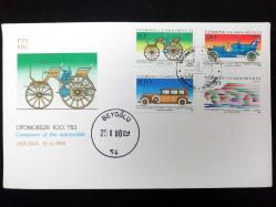 1986 Otomobilin 100. Yılı İlk Gün Zarfı FDC - - ilave posta damgalı