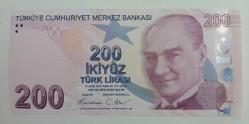 TC, 9. Emisyon 200 TL / Seri. J 595 901907 Güzel Rakamlı ve 