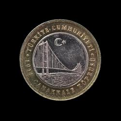 2022 1 lira 1915 Çanakkale Köprüsü UC#199 ÇİL/MS-64