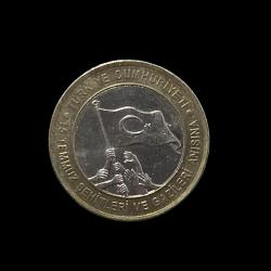 2016 1 lira 15 Temmuz Şehitleri ve Gazileri Anısına UC#128 ÇİL/MS-63