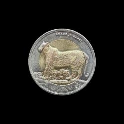 2012 Hayvanlar Serisi 1 lira Anadolu Parsı KM#1284 ÇİL/MS-65