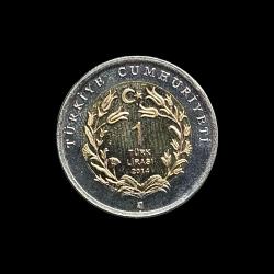 2014 Hayvanlar Serisi 1 lira Uzun Kulaklı Kirpi UC#102 ÇİL/MS-66