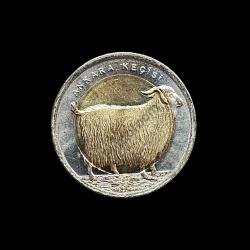2015 Hayvanlar Serisi 1 lira Ankara Keçisi UC#109 ÇİL/MS-65