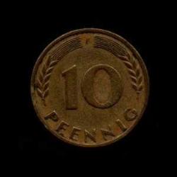 ALMANYA (1950) 10 Pfennig (F)
