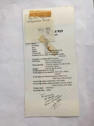 AHU TUĞBA'NIN FOTOĞRAFLI TANITIM KARTI, TAN GAZETESİ ARMAĞANI, BASKI İMZALI, DÖNEMİNE AİT ORİJİNAL BASIM - 19 x 9 cm EBADINDA -