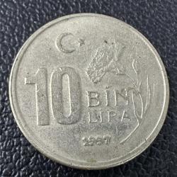 Türkiye 10 Bin Lira 1997. (10.000) Kalın Tip.