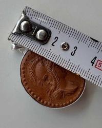 Vintage Terrecota Cameo Gümüş Kolye Ucu