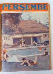 PERŞEMBE Perşembe Günleri Çıkar / Her Şeyden Bahseder Siyasi Resimli Haftalık Gazete, 4 Nisan - 7 Sonteşrin 1935, Sayı: 1 - 32 [32 ADET]
