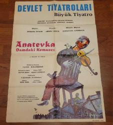 ORİJİNAL DAMDAKİ KEMANCI OYUNCU AFİŞİ. BÜYÜK BOY. KOLEKSİYONLUK.