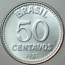 BREZİLYA 50 CENTAVOS 1987 ÇİL KONDİSYON.