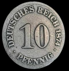 Almanya İmparatorluğu 1874 10 Pfennig